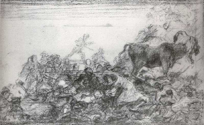 Francisco Goya Preparatory drawing for plate oil painting image